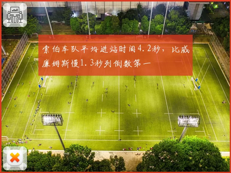 索伯车队平均进站时间4.2秒，比威廉姆斯慢1.3秒列倒数第一